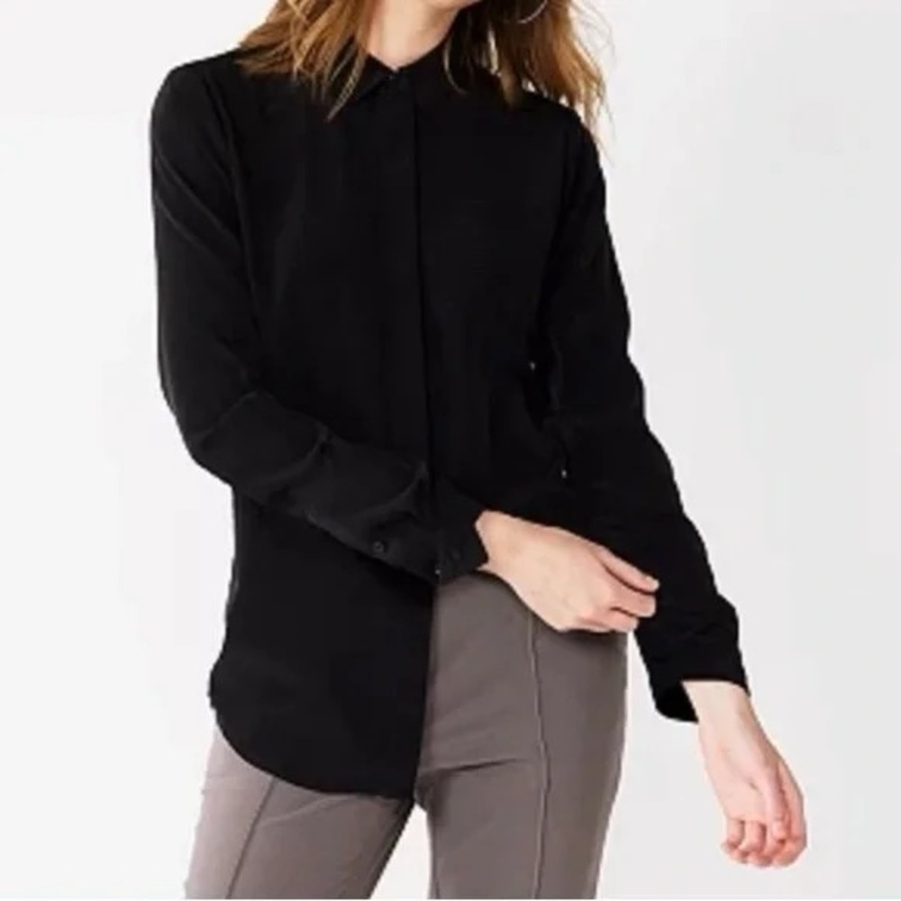 Nine West Black Button Down